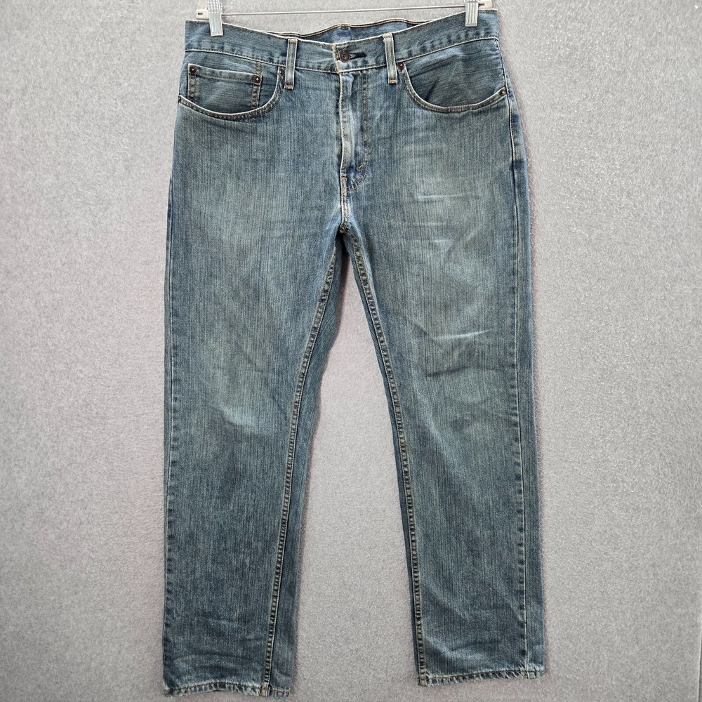 Levi's 559 Men Jeans 34x32 Blue Denim Relaxed Straight Fit Pockets Mid Rise